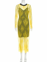 Thumbnail for your product : Diane von Furstenberg Lace Pattern Long Dress Yellow