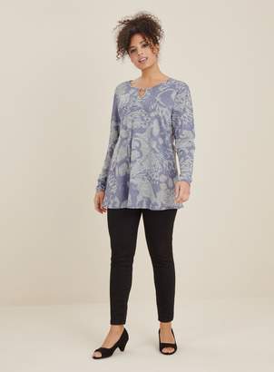 Evans Evans **Grace Lilac Printed Tunic Top