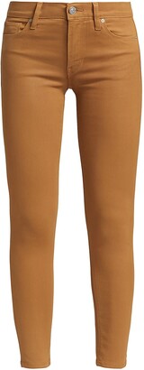 Hudson Nico Mid-Rise Stretch Coated Skinny Ankle Jeans
