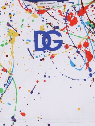 Dolce & Gabbana Children Paint-Splatter Logo Body