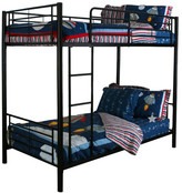 Thumbnail for your product : Home Loft Concepts Brady Twin Over Twin Metal Bunk Bed with Built-In Ladder