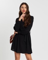Thumbnail for your product : Missguided Tie Belt Collar Skater Dress