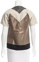 Thumbnail for your product : Rick Owens Leather Colorblock Top