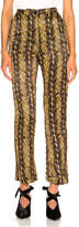 Thumbnail for your product : ALEXACHUNG Tailored Crop Flare Trouser in Gold | FWRD