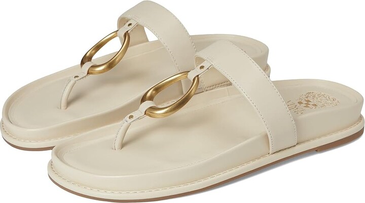 Vince Camuto Genri O-Ring Thong Slide Sandals Women's Sandals Panna Creme : 7 M, Leather