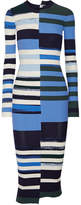 Thumbnail for your product : Opening Ceremony Striped Stretch-knit Midi Dress