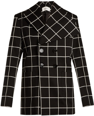 Marques Almeida Checked double-breasted cotton-blend blazer
