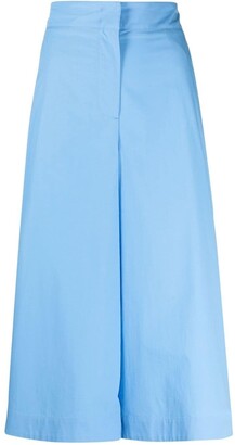 MSGM Wide-Leg Cropped Trousers