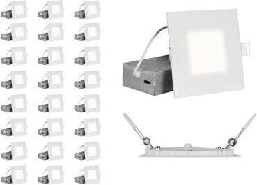 NICOR Lighting RELS 4'' Selectable Color Temperature Dimmable Air-Tight IC Rated LED Canless Recessed Lighting Kit