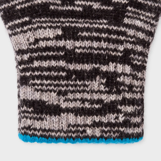 Paul Smith Men's Black Space Dye Wool Gloves