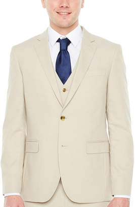 Jf J.Ferrar Tan Texture Slim Fit Stretch Suit Jacket