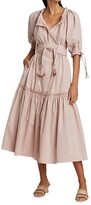 Thumbnail for your product : ANNA MASON Bardot Ruffled Midi Dress