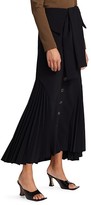 Thumbnail for your product : A.W.A.K.E. Mode Button Front Side Pleat Maxi Skirt