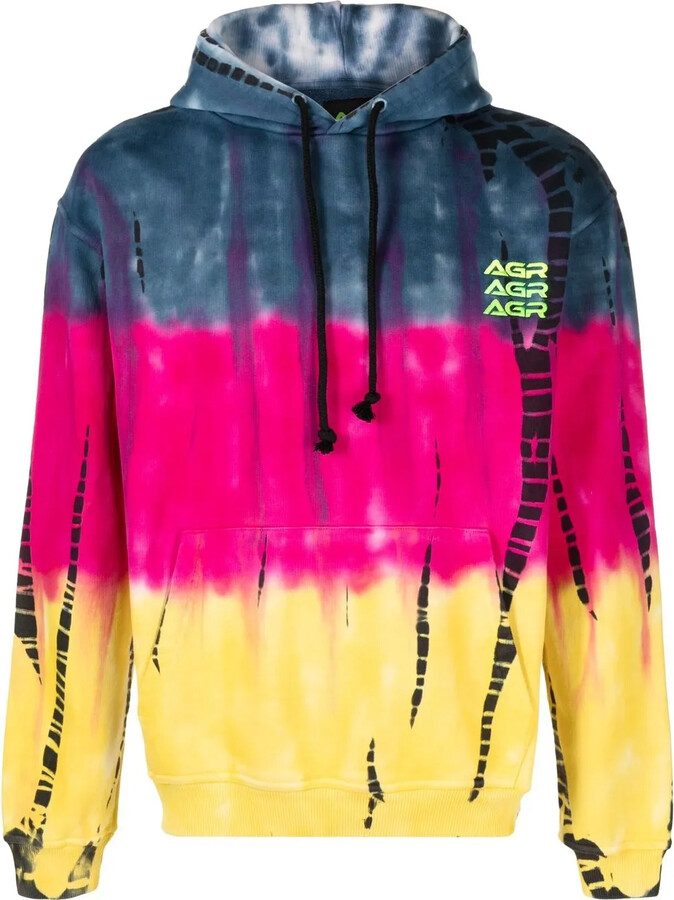 AGR Tie-Dye Print Cotton Hoodie