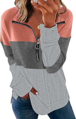 SWEET POISON Womens Sweatshirt Long Sleeve Sweatshirts for Women 1/4 Zip  Pullover Fall Clothes 2022 Womens Clothing Fashion Lightweight Casual Tops ( Large - ShopStyle