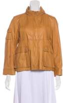 Thumbnail for your product : Tod's Leather Zip-Up Jacket Brown Leather Zip-Up Jacket