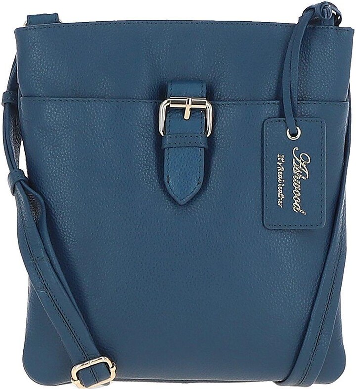 Ashwood Leather "SB Buckle" Zip Top Real Leather Cross Body Bag ShopStyle