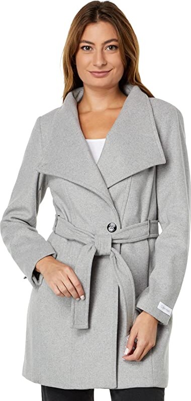 Calvin Klein Women's Gray Coats | ShopStyle