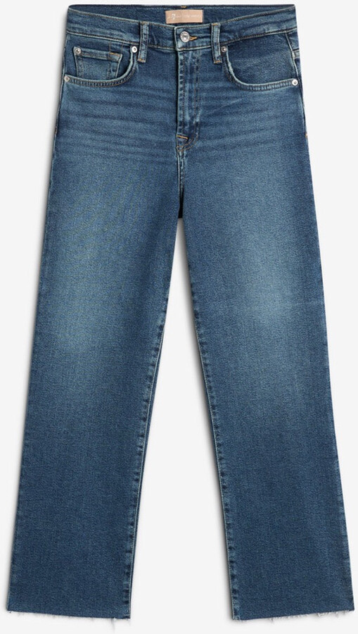 7 For All Mankind Luxe Vintage Cropped Alexa in Bay