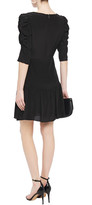 Thumbnail for your product : Rebecca Taylor Gathered Silk Crepe De Chine Mini Dress