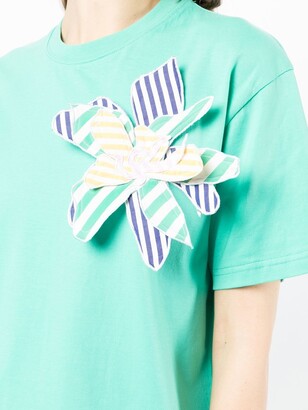 Mira Mikati bow-appliqué crewneck T-shirt