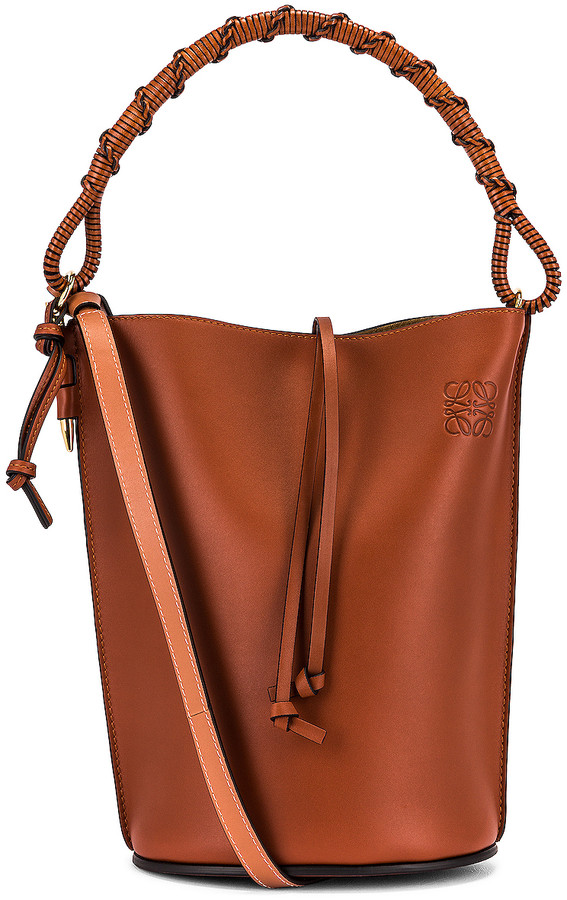 Loewe Gate Bucket Handle Bag in Rust FWRD ShopStyle