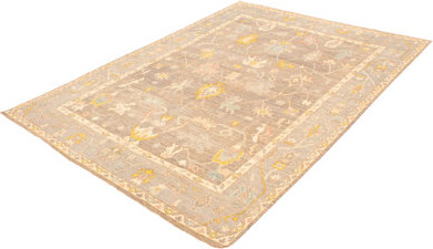 Isabelline Ravinder Modern Oushak Grey Rug 9'0\