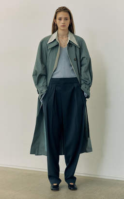 Low Classic Belted Cotton-Twill Trench Coat