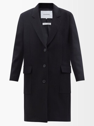 Frame X Ilona Hamer East Side Pressed-wool Overcoat - Black