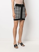 Thumbnail for your product : Liu Jo Check Print Bodycon Mini Skirt