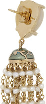 Thumbnail for your product : Isharya Diva gold-plated pearl earrings