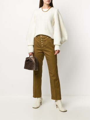 Tory Burch Corduroy Button-Up Trousers