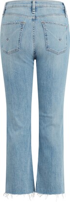 Hudson Remi Frayed High Waist Crop Straight Leg Jeans