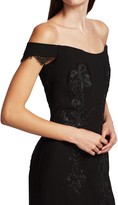 Thumbnail for your product : Rene Ruiz Collection Lace Crepe Off-The-Shoulder Mermaid Gown