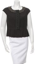 Thumbnail for your product : Robert Rodriguez Embellished Cap Sleeve Blazer