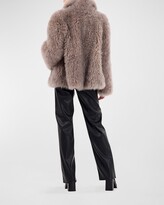 Thumbnail for your product : Gorski Belted Cashmere Goat Fur Jacket