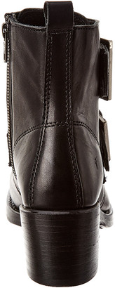 Frye Sabrina Double Buckle Leather Bootie