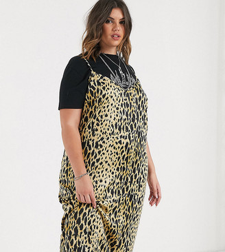 plus size midi slip dress