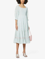 Thumbnail for your product : LoveShackFancy Rigby floral-print cotton midi dress