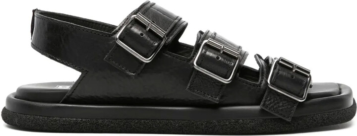Moma Lux buckled leather sandals
