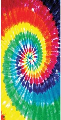 Old Glory Rainbow Swirl TieDye Velour Beach Towel