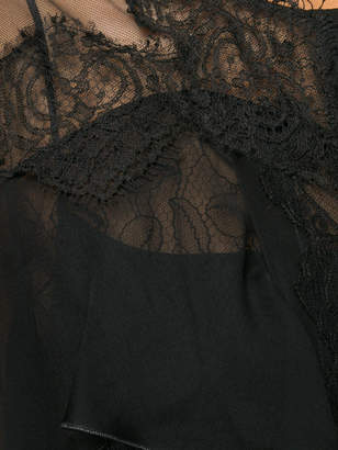 Alberta Ferretti lace and frill detailed gown