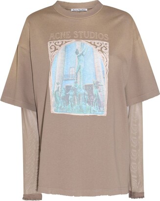 Acne Studios Graphic Printed Layered T-Shirt - ShopStyle Tops