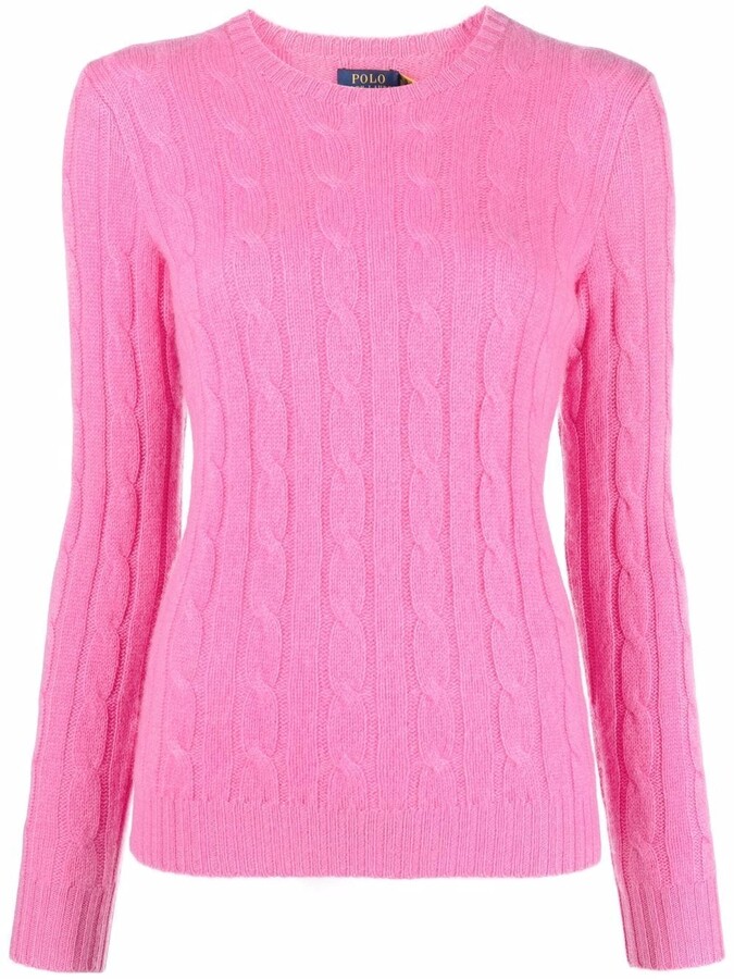 pink polo sweater womens