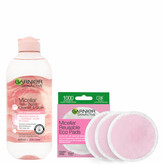 Thumbnail for your product : Garnier Makeup Remover Eco Pads and Rose Micellar Water Duo Set