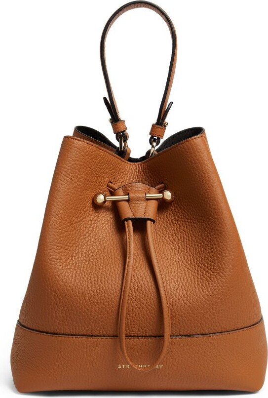Strathberry - Lana Osette - Leather Mini Bucket Bag - Beige