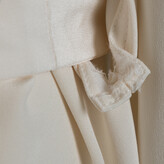 Thumbnail for your product : Oscar de la Renta Cream Silk Sequin Embellished Belted Kaftan M