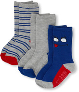 Thumbnail for your product : Children's Place Critter crew socks 3-pack