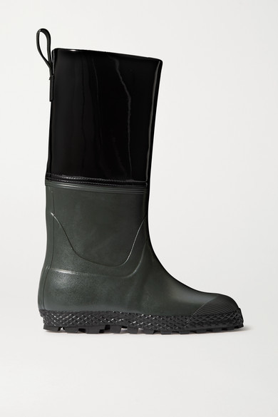 Ludwig Reiter Gardener Rubber And Patent-leather Rain Boots - Black ...