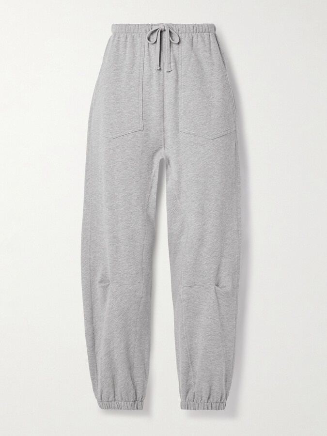 Nili Lotan Dulce Cotton-blend Jersey Track Pants - Gray